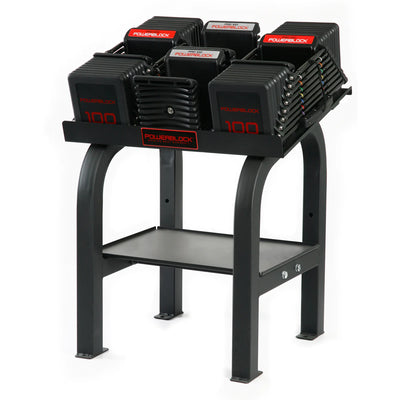 Verstellbare Hanteln 2 bis 45 KG (2er-Set) inkl. Hantelständer - Powerblock Pro 100 Commercial PBCOM100