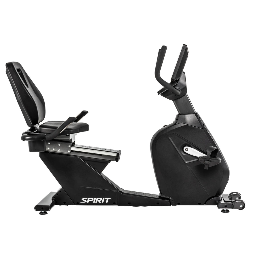 Spirit Fitness CR1000ENT Phantom – Professionelles Liege-Heimtrainer mit Touchscreen-Entertainment-Bildschirm