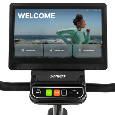 Spirit Fitness CR1000ENT Phantom – Professionelles Liege-Heimtrainer mit Touchscreen-Entertainment-Bildschirm