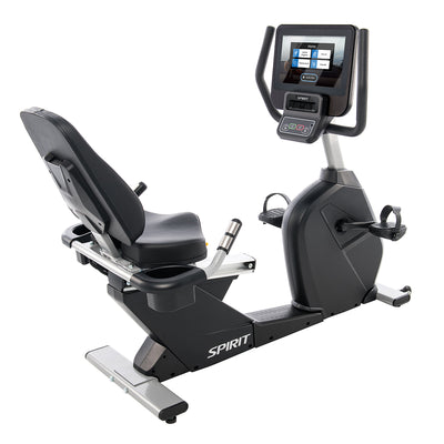 Vélo couché Spirit Fitness CR800ENT - avec console de divertissement