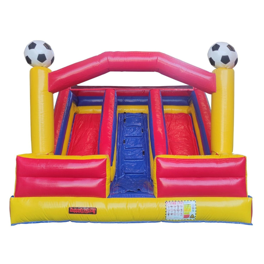 Avyna Happy Bounce Hüpfburg – Doppelrutsche und Fun Boys (PVC) – 4 Personen