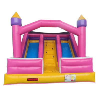 Avyna Happy Bounce Hüpfburg – Doppelrutsche und Fun Girls (PVC) – 4 Personen