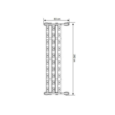 Steelflex NDR2 Dumbbell Rack - Système de stockage à deux couches pour haltères