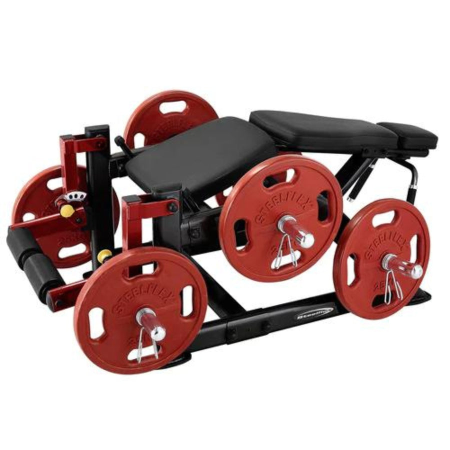 Machine de curl des jambes allongées - Chargée de plaques - Steelflex PLLC-BR