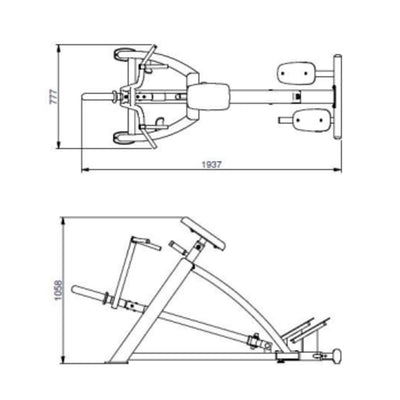 T-Bar Row Machine - Plate Loaded - Steelflex PLTR-BR