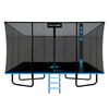 Thunder Rectangle opbouw trampoline vierkant (244x366 cm) met net - blauw