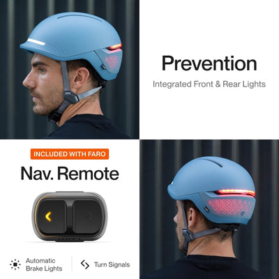 Unit 1 Faro Maverick (Bleu / Large) - Casque de vélo intelligent avec MIPS et de nombreuses fonctionnalités uniques