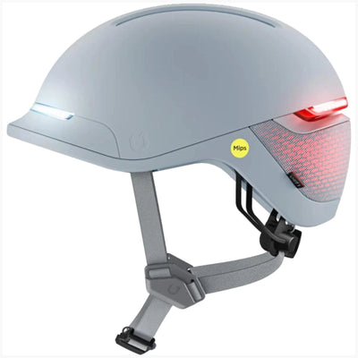 Unit 1 Faro Stingray (Gris Bleu / Medium) - Casque de vélo intelligent avec MIPS et de nombreuses fonctionnalités uniques