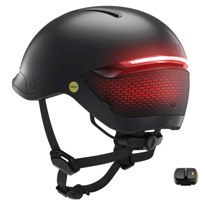 Unit 1 Faro Blackbird (Noir / Large) - Casque de vélo intelligent avec MIPS et de nombreuses fonctionnalités uniques