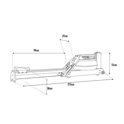 Rameur WaterRower A1 - Chêne