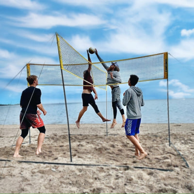 Kruisnet voor volleybal/badminton met 4 personen - multifunctioneel - Crossnet