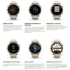 Garmin Fenix 8 Sapphire - 43 mm / AMOLED -  Soft Gold met Fog grey/dark sandstone siliconen band - Premium multisport horloge