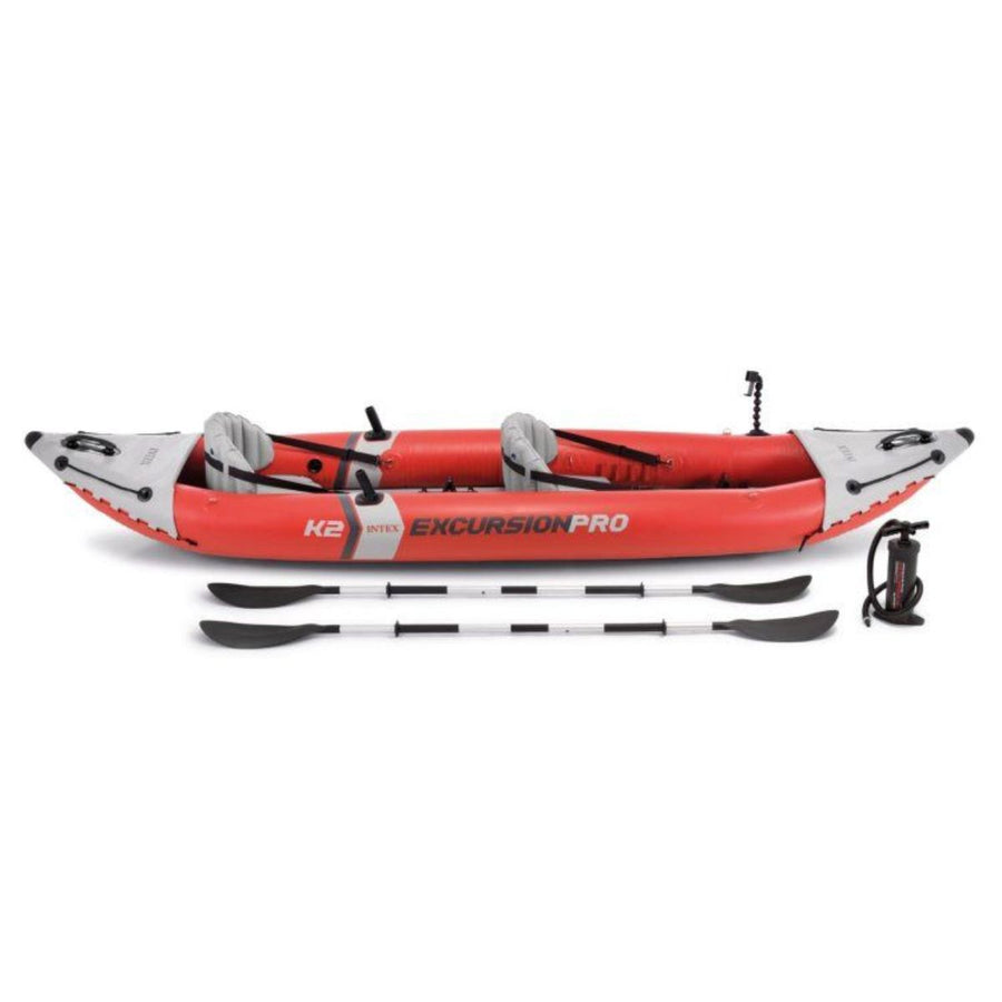 Kayak gonflable avec 2 pagaies, pompe, sac à dos &amp; 2 sièges kayak - Intex Excursion Pro - 2 personnes