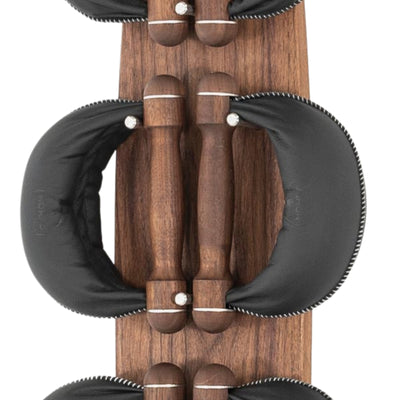 NOHRD Swing Board Set Walnut - Kettlebells avec rangement mural - Noyer et cuir