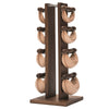 NOHRD SwingBell Tower Set Walnut Natural – Kettlebells mit Aufbewahrungsständer – Walnuss und Leder (Kopie)