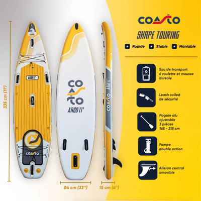 SUP Board Set - Coasto Argo 11' - met accessoires