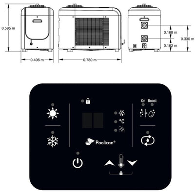 Pompe à chaleur Poolex Poolican pour piscine jusqu'à 25 m3