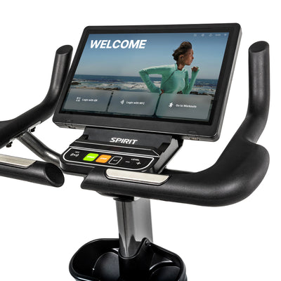 Spirit Fitness CU1000ENT Phantom - Vélo d'exercice professionnel avec écran de divertissement tactile