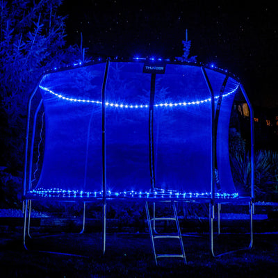 Thunder Deluxe opbouw trampoline rond (Ø244 cm) met net - blauw