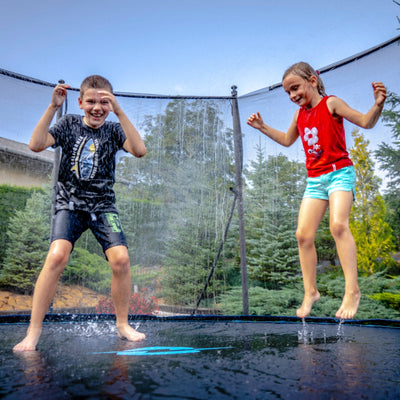 Thunder Deluxe opbouw trampoline rond (Ø305 cm) met net - blauw