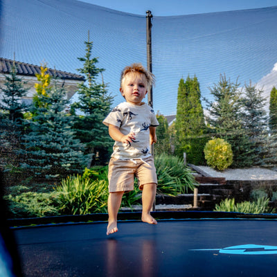 Thunder Deluxe opbouw trampoline rond (Ø305 cm) met net - blauw