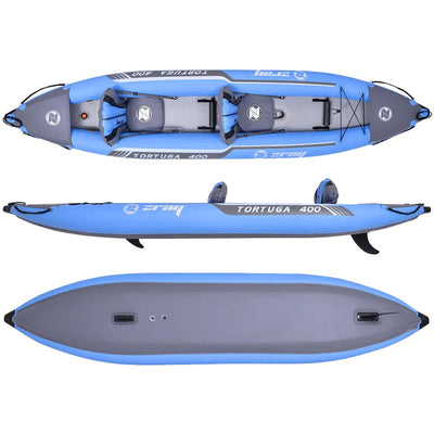 Kayak gonflable avec pagaies, pompe, sac à dos et sièges kayak - Zray Tortuga - 2 personnes