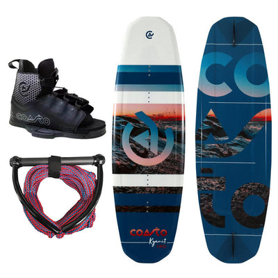 Wakeboard set - Coasto Kyanit wakeboard + Diamond wakeboard bindingen + Coasto wakeboard lijn