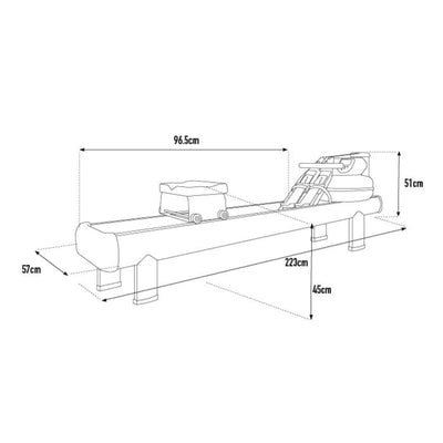 Professionelles Rudergerät WaterRower M1 HiRise Silver – pulverbeschichtetes Aluminium