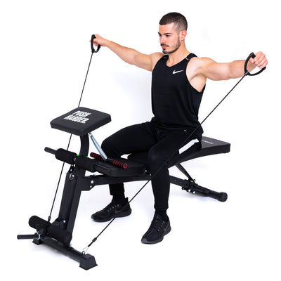 Banc de fitness réglable Bodytone DB2 - (inclinaison / plat / déclin + curls biceps / curls jambes / câbles)