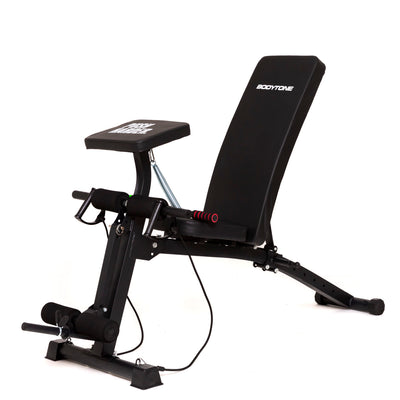 Banc de fitness réglable Bodytone DB2 - (inclinaison / plat / déclin + curls biceps / curls jambes / câbles)