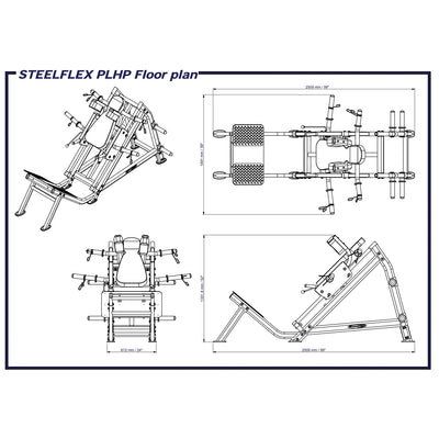 Hack Press / Hack Squat - Plate Loaded - Steelflex PLHP-BR