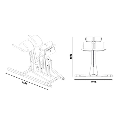 KingsBox Verstelbare Glute Ham Developer (GHD) - 'Mighty' Glute Ham Developer (GHD)