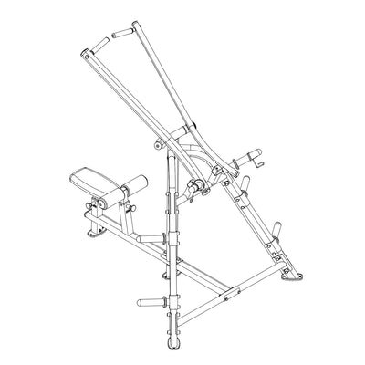 Lat Pulldown Machine - Plate Loaded - Steelflex PLLA-BR